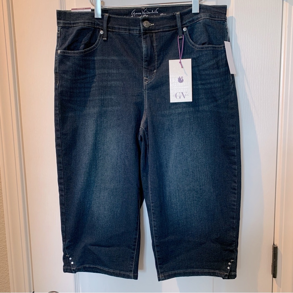 GV GLORIA VANDERBILT Women’s Capri Skimmer Jeans 10 Average NWT - Picture 3 of 13